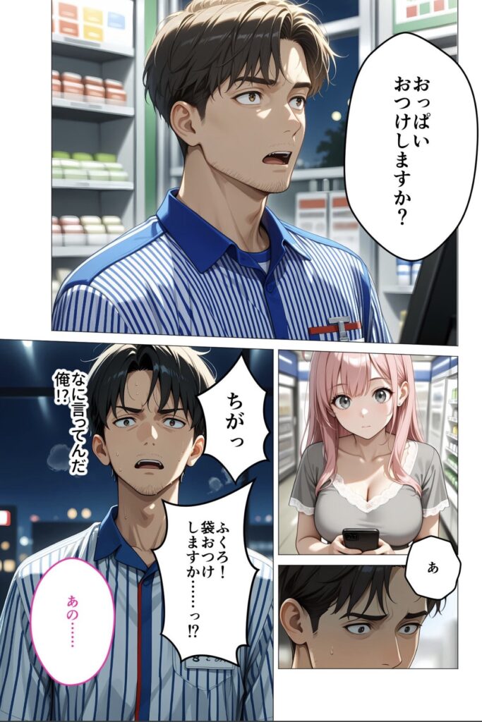 川瀬はおっぱいのことを考え過ぎていて、「おっぱいおつけしますか?」と訳の分からないことを口走ってしまうシーン