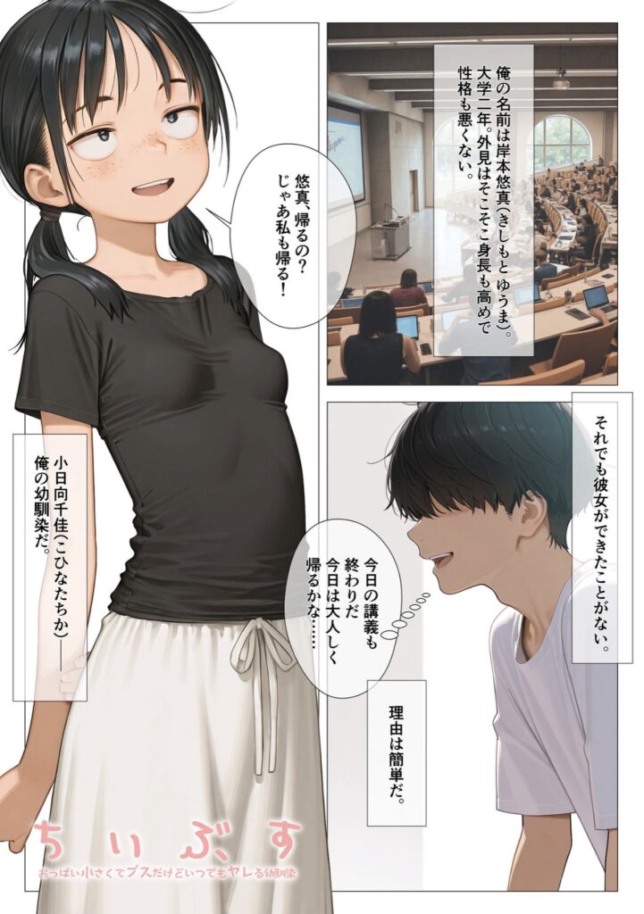 大学生の岸本悠真と幼馴染の小日向千佳